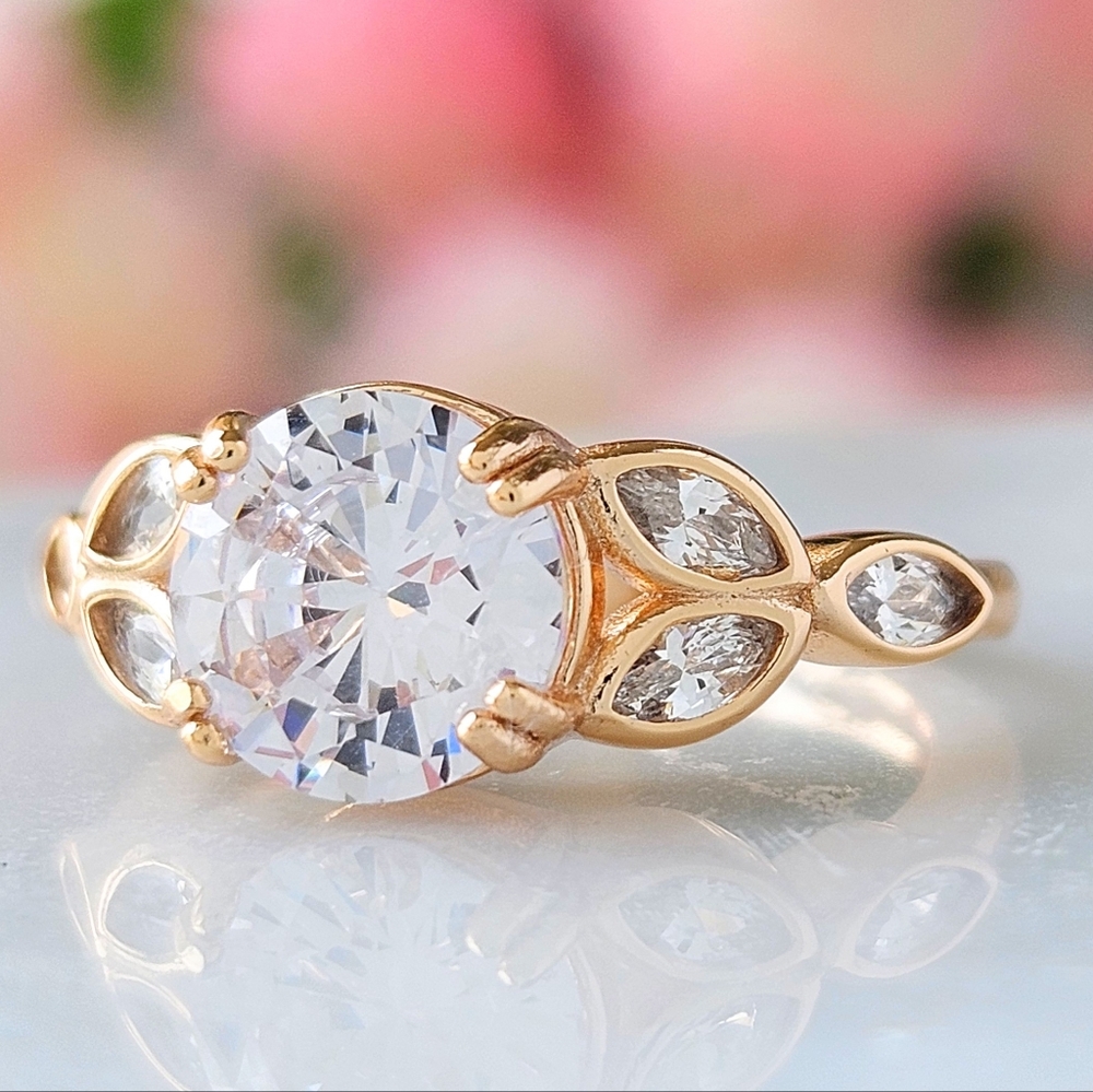 Charmed Aroma Vintage-inspired ring, size 6,  Gold Finish